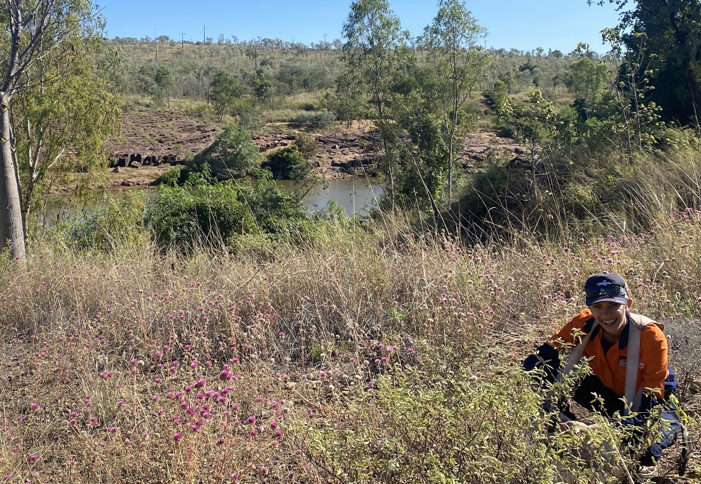 Tyesha Armstrong out and about in the East Kimberley collecting native seeds for Gelganyem Land Management’s rehabilitation work for the Argyle Diamond Mine.