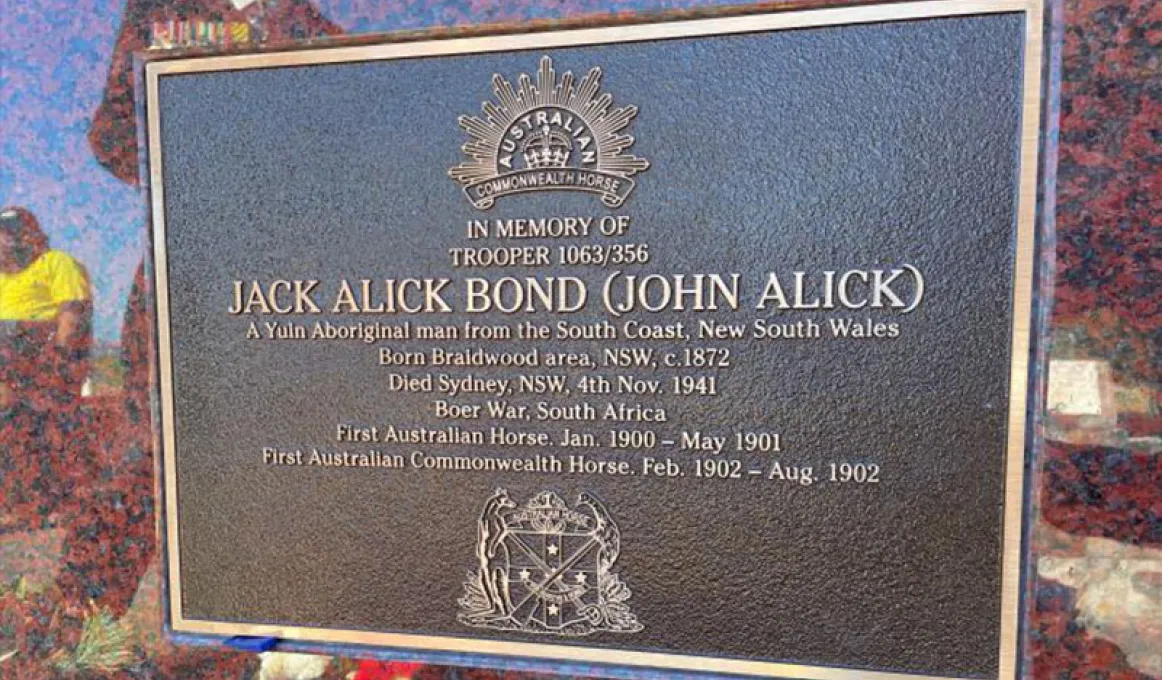 Jack Alick Bond memorial plaque