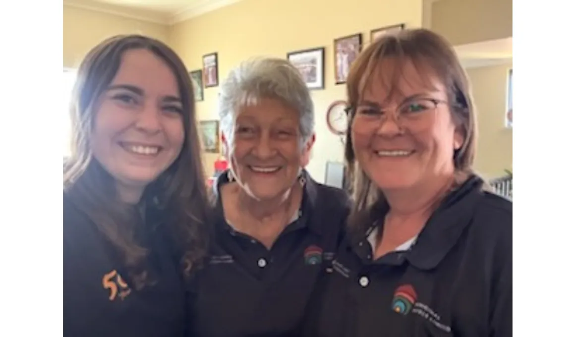 Three generations of women in family