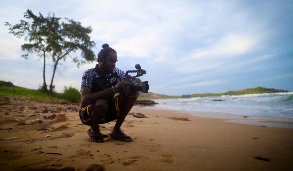 Gutiŋarra Yunupiŋu for the First Nations Arts and Culture Awards 2025. Photo credit: Going North
