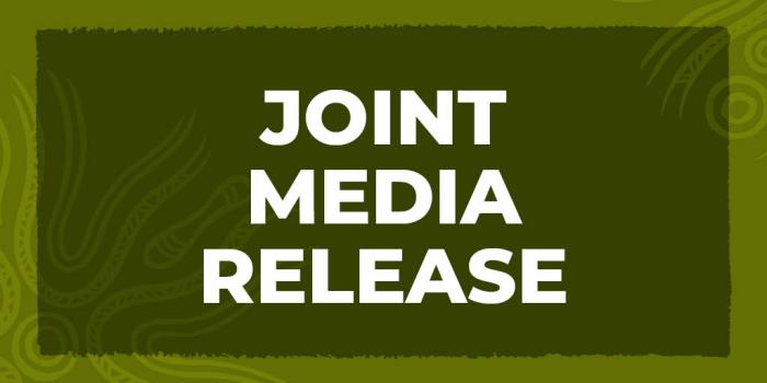 Green tile with following words: Joint Media Release
