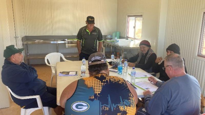 Central Australian Driving School training held onsite with Gillen Bore South residents.