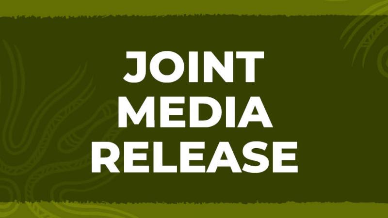 Green tile with following words: Joint Media Release
