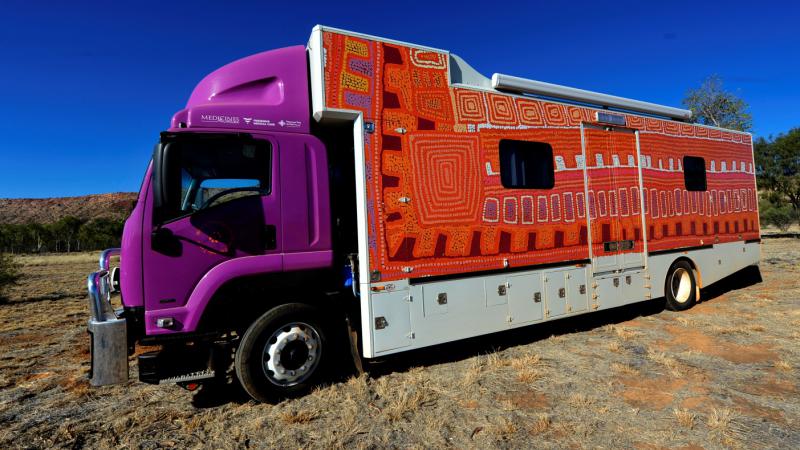 Western Desert Dialysis’ mobile renal dialysis unit the “Purple Truck”.